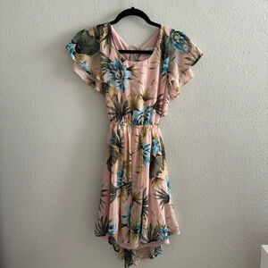 Pink Floral Dress - Size M